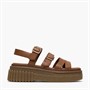Clarks Damen Evamar Riemen Sandalen Tan Leather