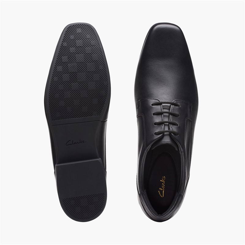 Clarks Herren Sidton Schnürschuhe Black Leather