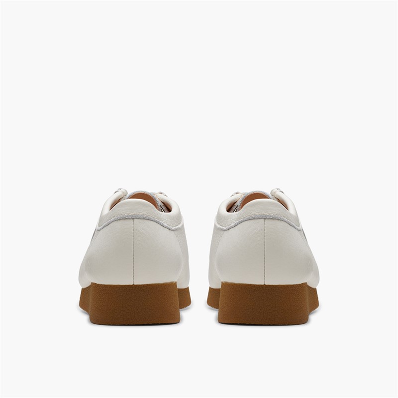 Clarks Damen Wallabee EVO Schuhe Off White Leather