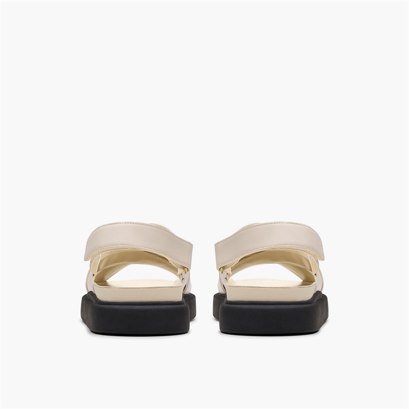 Clarks Damen Aristella Sun Riemen Sandalen Cream Leather