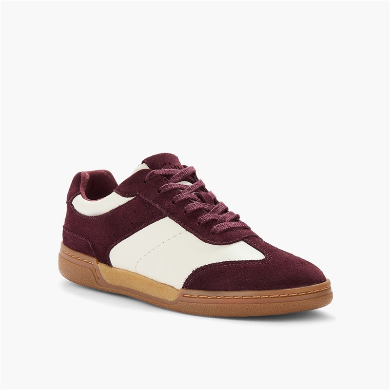 Clarks Womens Maseri Walk Trainers Burgundy Combi