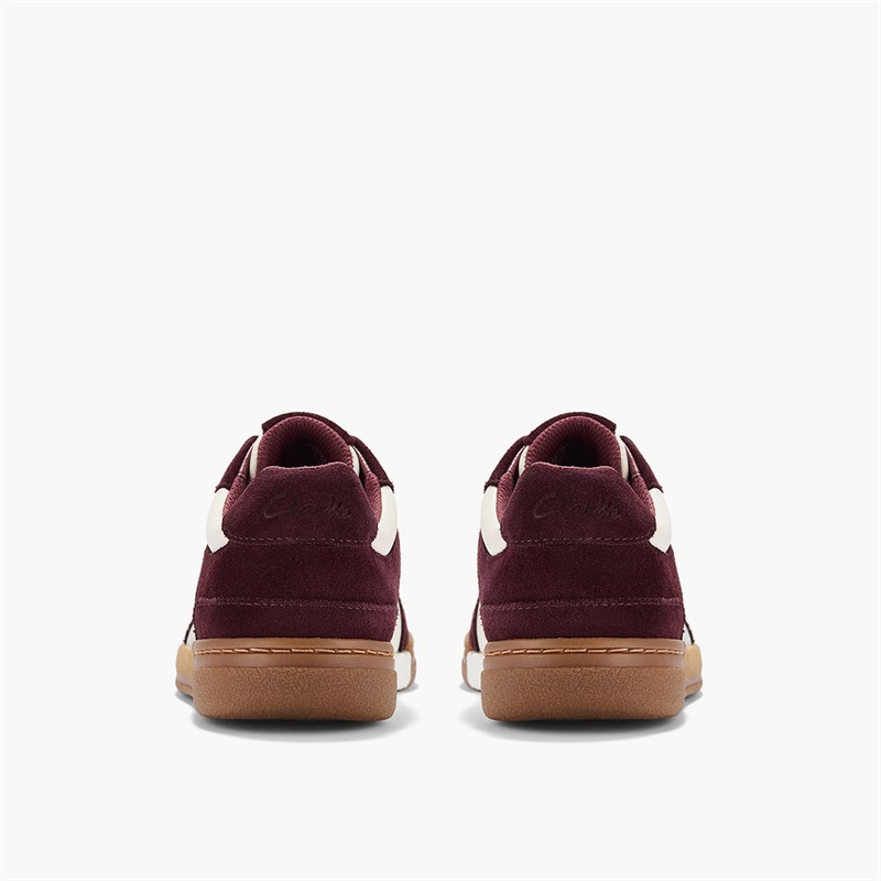 Clarks Womens Maseri Walk Trainers Burgundy Combi