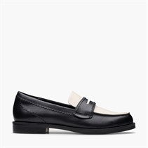 Clarks Damen Straven Edge Loafer Black Combi Leather