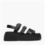 Clarks Damen Evamar Riemen Sandalen Black Leather