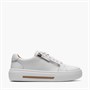 Clarks Damen Hollyrose Reißverschluss Turnschuhe White Leather