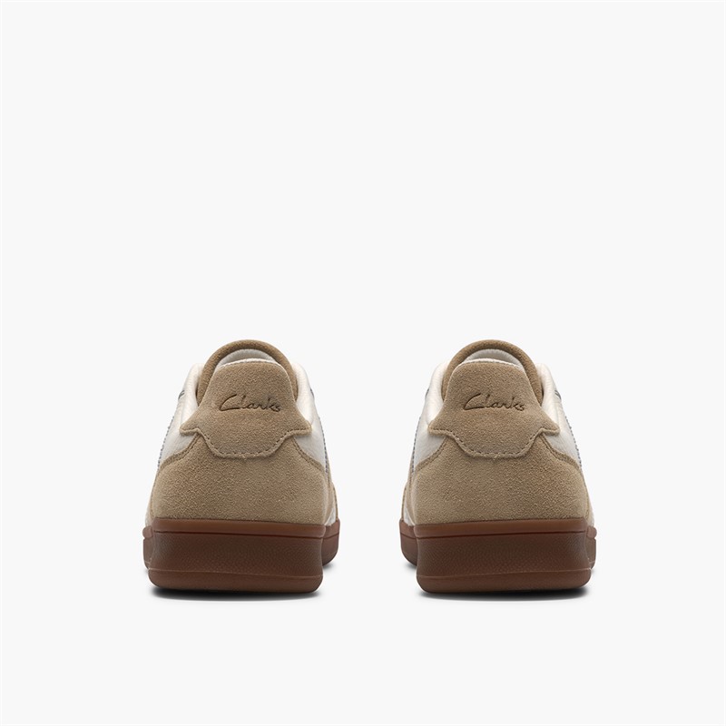 Clarks Damen Seco Speed Trainer White Combi Leather