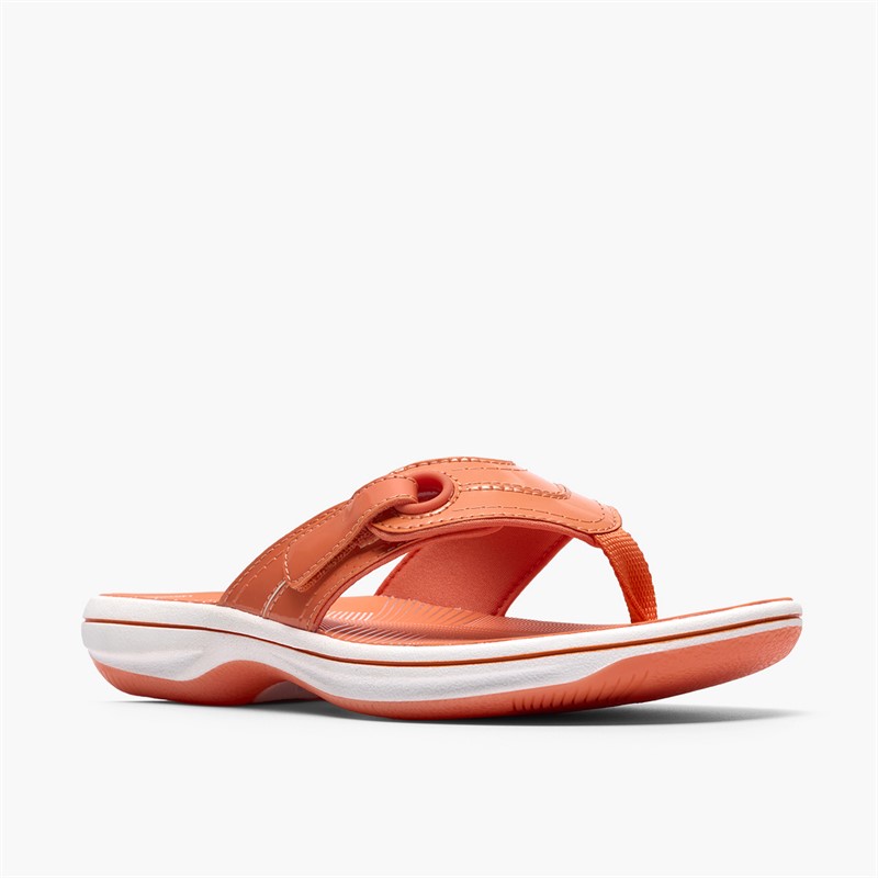 Clarks Damen Brinkley Reyna Flip Flops Orange