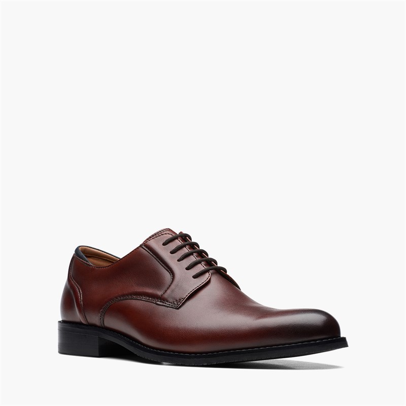 Clarks Mens Craft Arlo Lace Up Shoes British Tan
