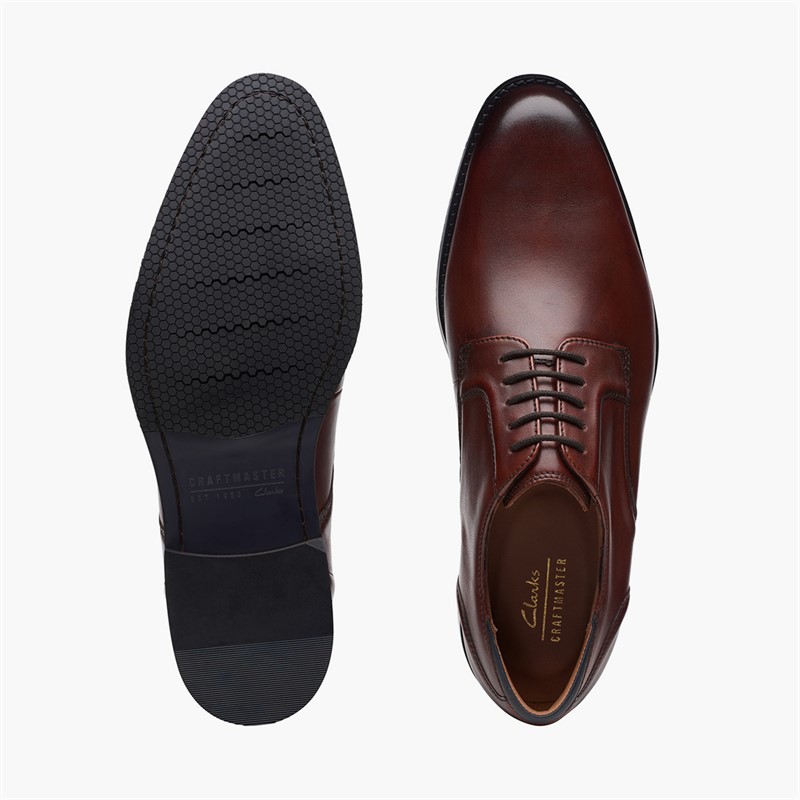 Clarks Mens Craft Arlo Lace Up Shoes British Tan