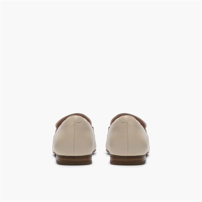 Clarks Damen Tamna Iris Loafer White Leather