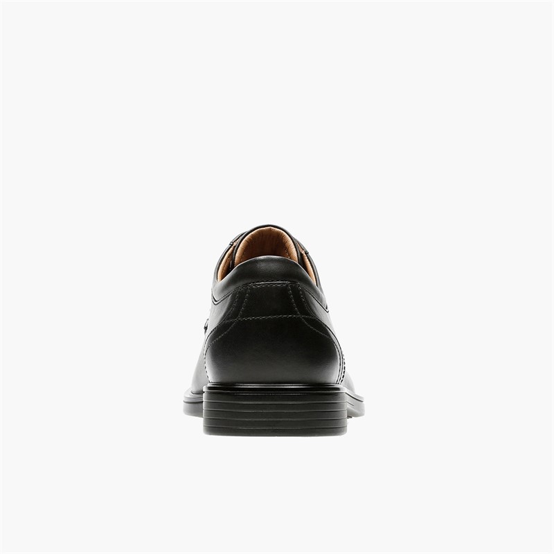 Clarks Mens Un Aldric Park Lace Up Shoes Black Leather