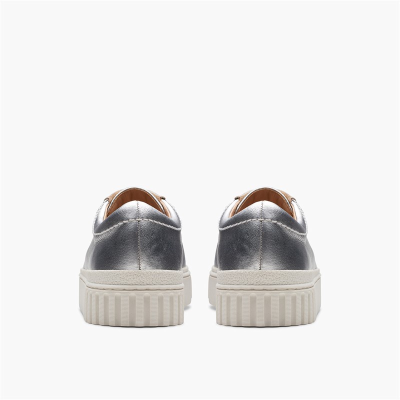 Clarks Damen Mayhill Walk Turnschuhe Silver Metallic