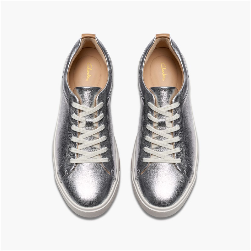 Clarks Womens Un Maui Lace Trainers Metallic