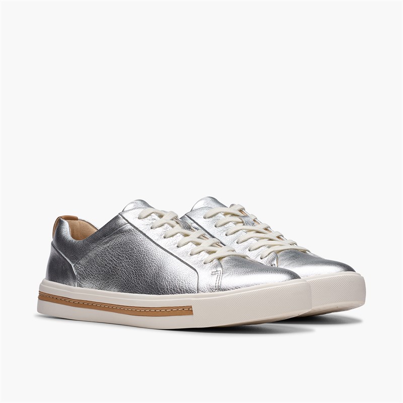Clarks Womens Un Maui Lace Trainers Metallic