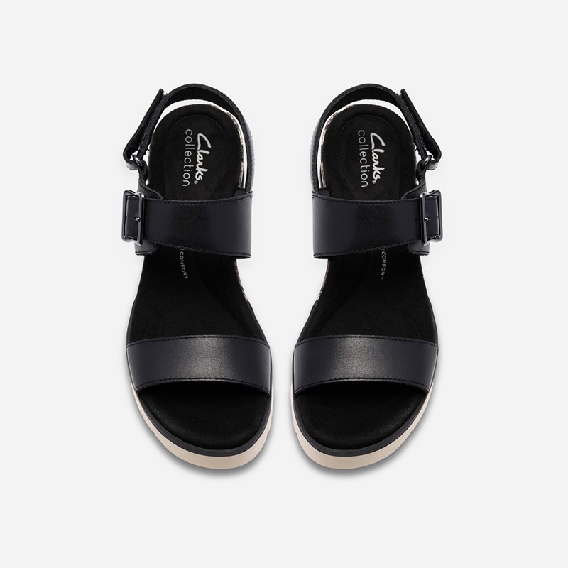 Clarks Damen Diaz Rosen Sandalen Black Combi