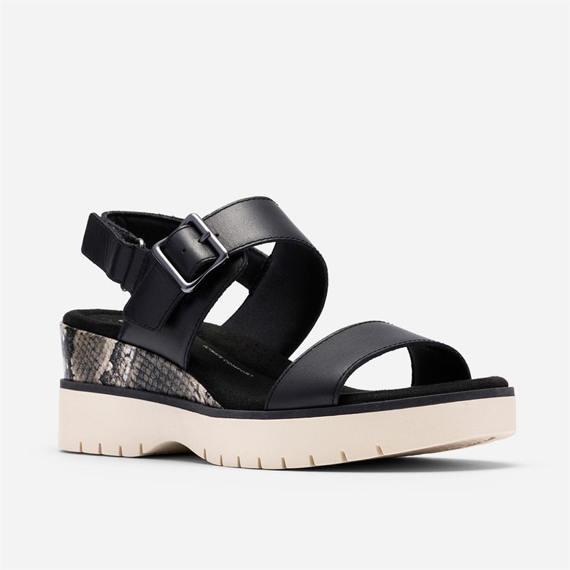 Clarks Damen Diaz Rosen Sandalen Black Combi