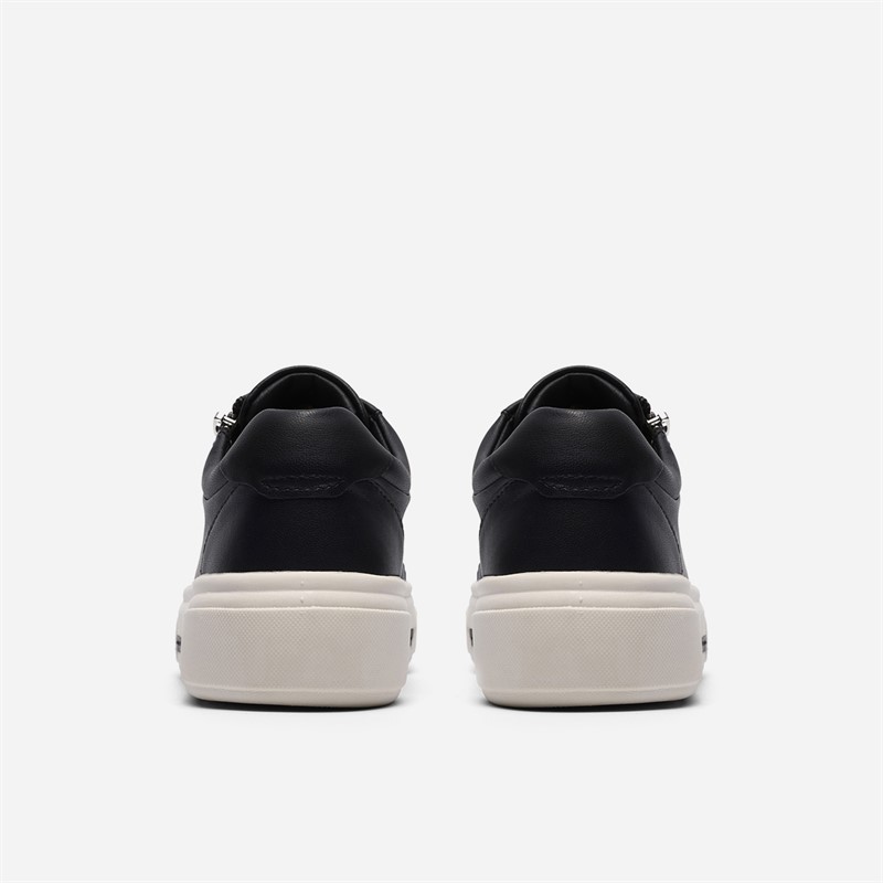 Clarks Damen Hollyrose Reißverschluss Turnschuhe Black Leather