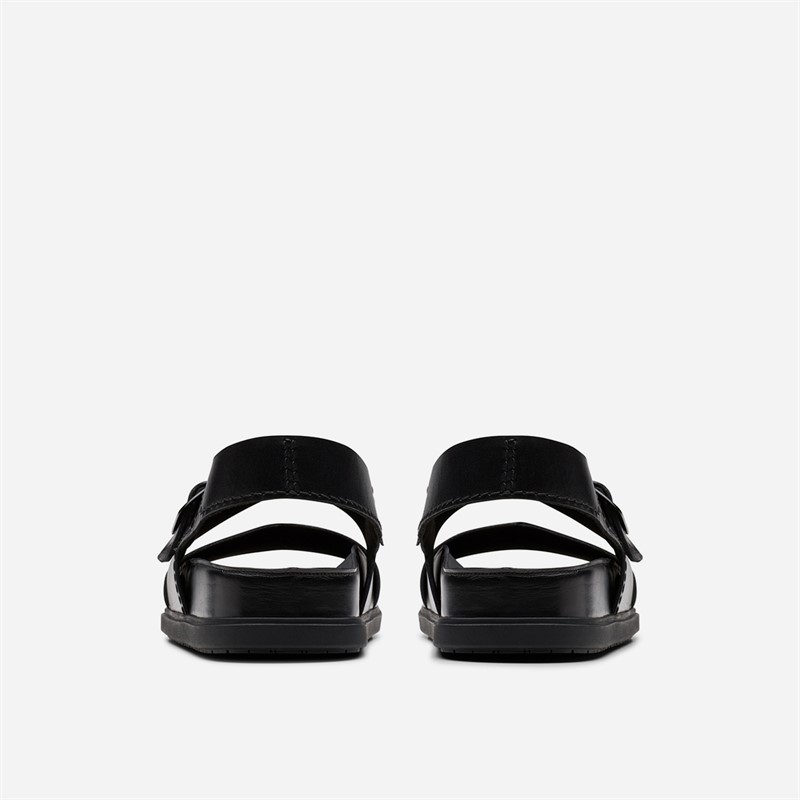 Clarks Herre Torford Ankelrem Sandaler Black Leather