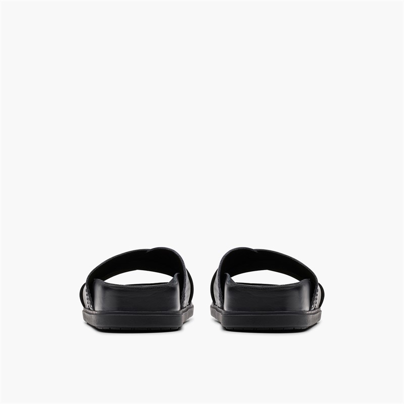 Clarks Herre Torford Krydsrem Sandaler Black Leather