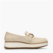 Clarks Damen Zylah Moccasins Cream Leather