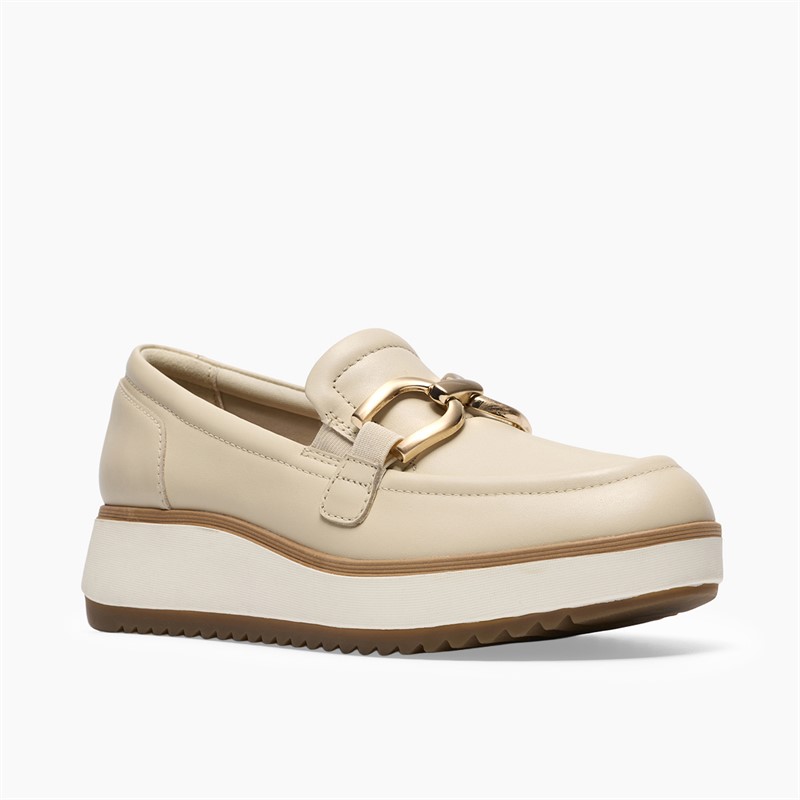 Clarks Damen Zylah Moccasins Cream Leather