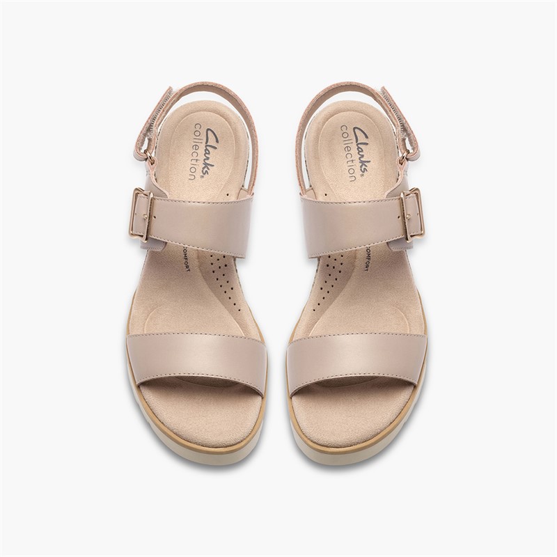 Clarks Damen Diaz Rosen Sandalen Sand Combi