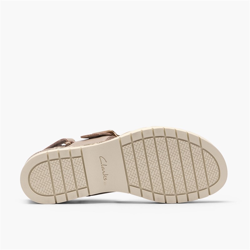 Clarks Damen Diaz Rosen Sandalen Sand Combi