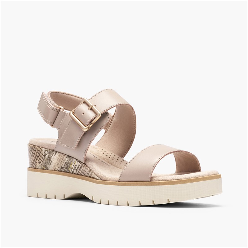 Clarks Damen Diaz Rosen Sandalen Sand Combi