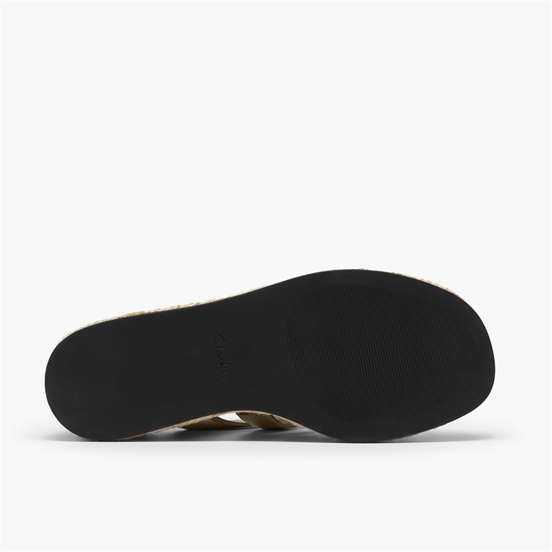 Clarks Damen Tessiah Riemen Sandalen Gold Leather
