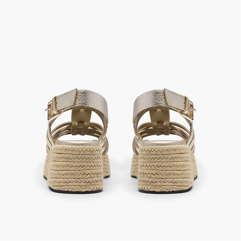 Clarks Damen Tessiah Riemen Sandalen Gold Leather
