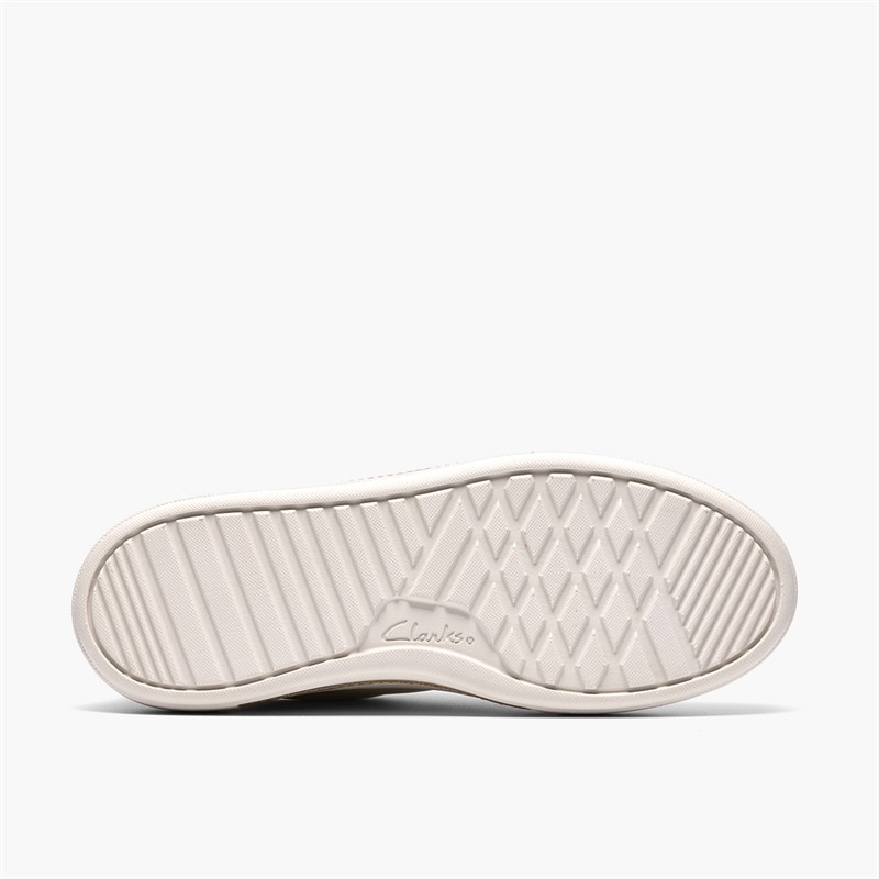 Clarks Damen Hollyrose Reißverschluss Turnschuhe Gold Leather