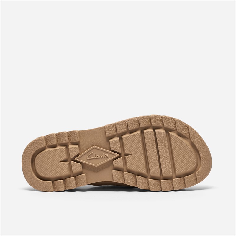 Clarks Damen Dashlite Wish Knöchel Riemen Sandalen Beige Suede