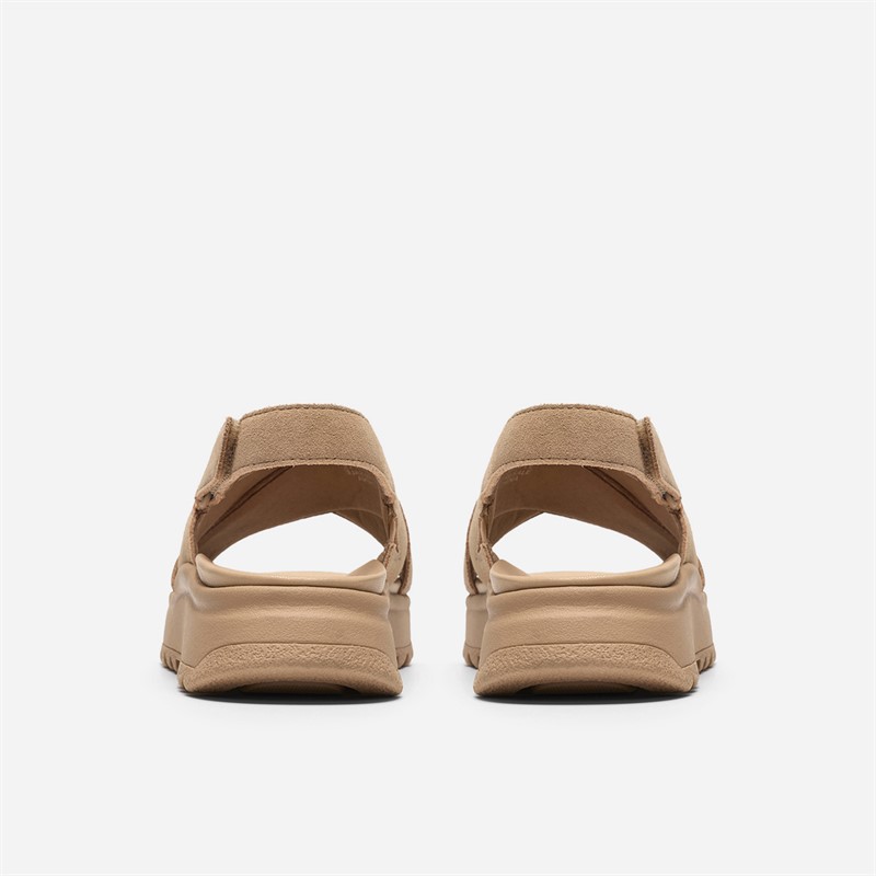 Clarks Damen Dashlite Wish Knöchel Riemen Sandalen Beige Suede