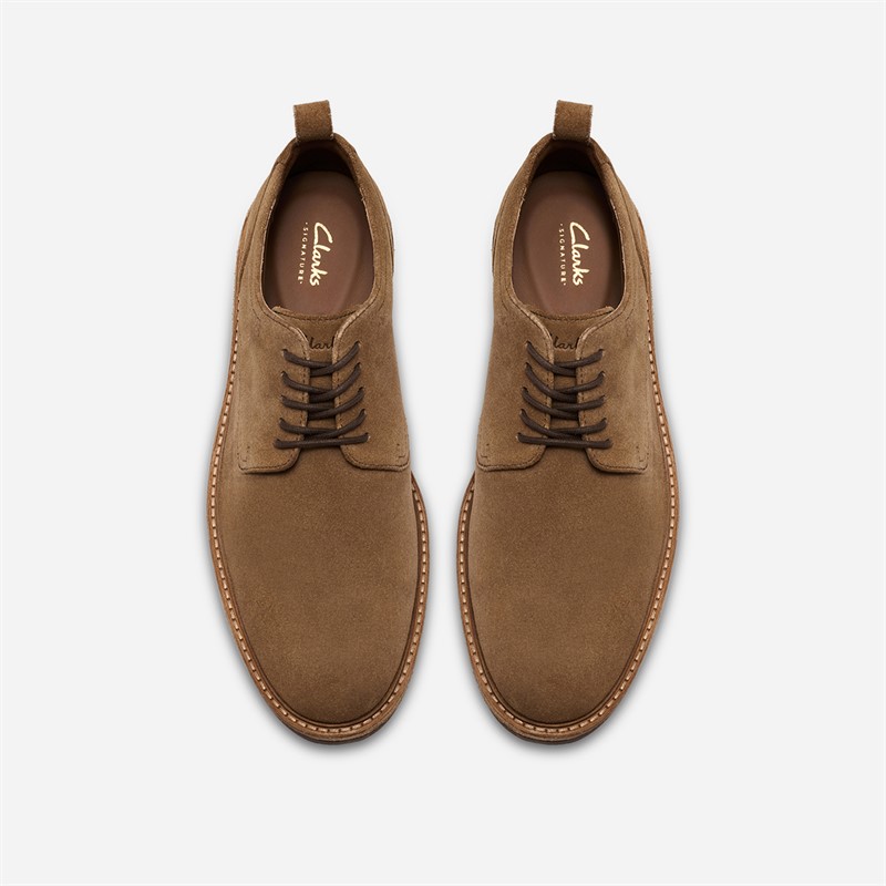 Clarks Herre Aldwin snøre sko Tan Suede