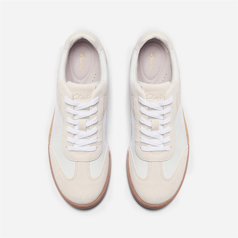 Clarks Womens Mayhill Walk Trainers White Combi