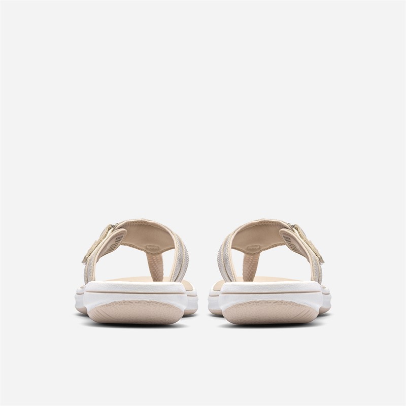 Clarks Damen Brinkley Sea Flip Flops Soft Gold