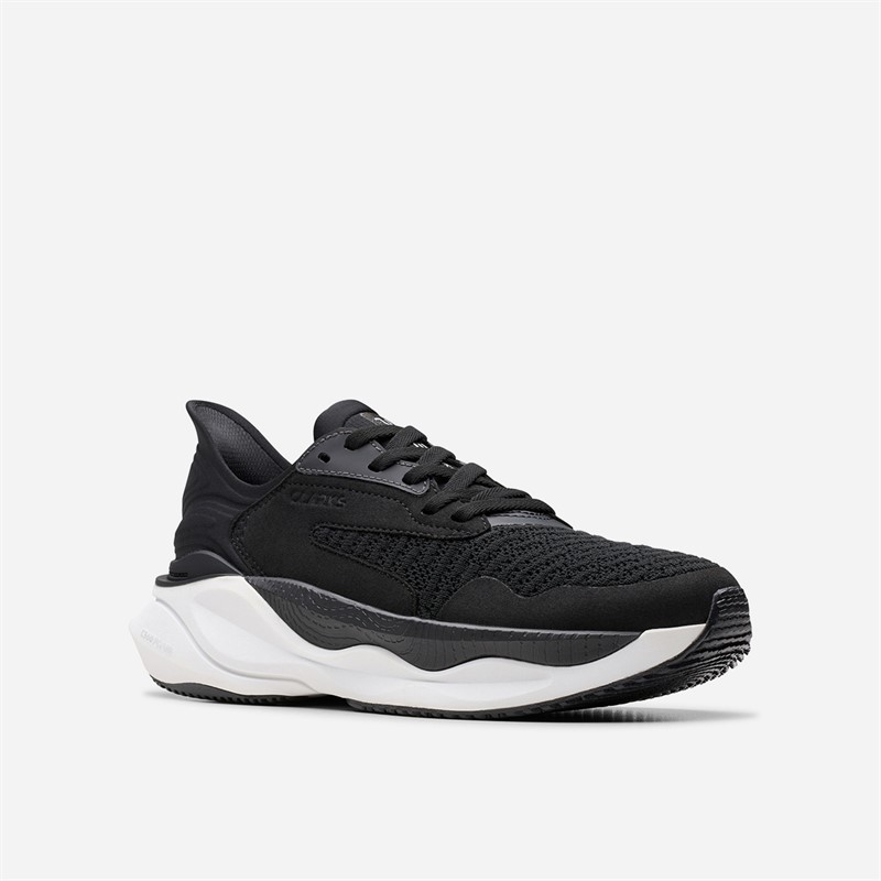 Clarks Dame Pace Træningssko Sort/Hvid