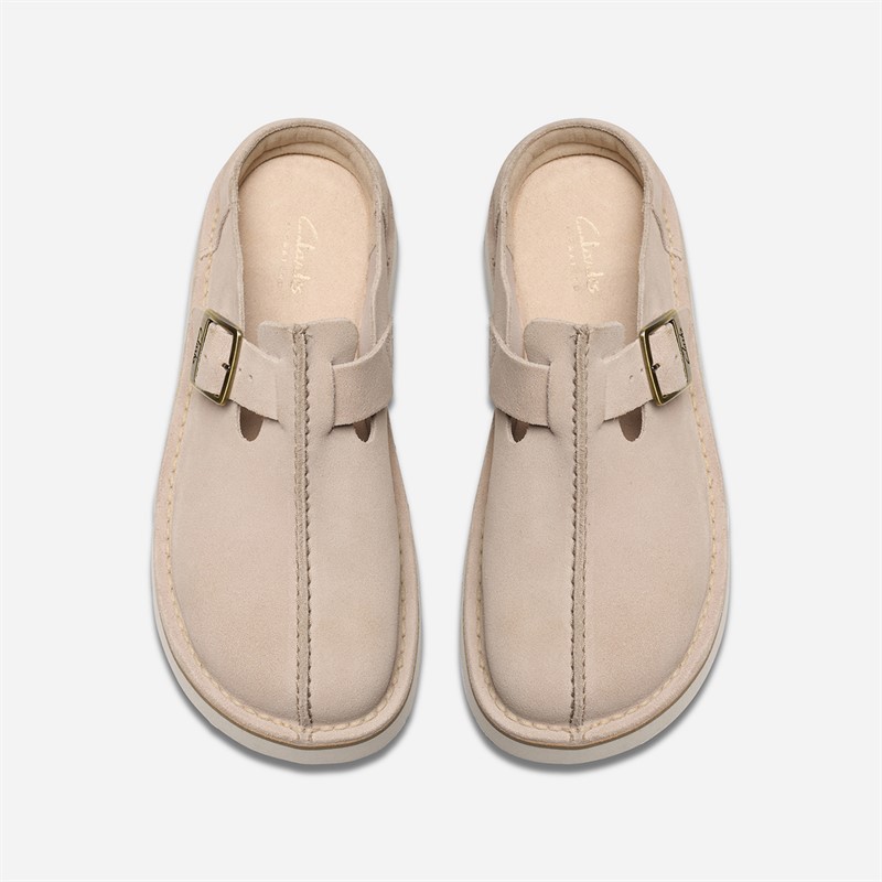 Clarks Womens Solsbury Mule Sandals Sand Suede