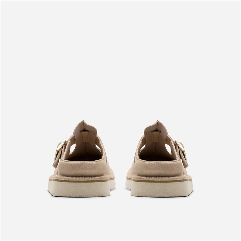 Clarks Womens Solsbury Mule Sandals Sand Suede