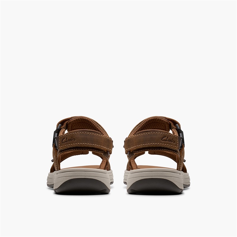 Clarks Herre Saltway Edge Sandaler Light Tan Leather