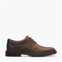Clarks Herre Burchill Derby Sko Beeswax Leather