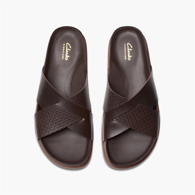 Clarks Herre Torford Krydsrem Sandaler Brown Leather