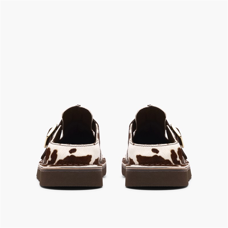Clarks Damen Solsbury Mulesandalen Cow Print