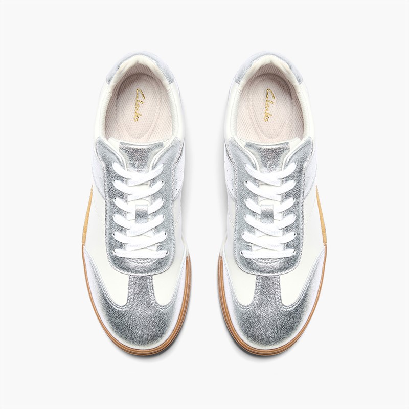 Clarks Womens Maseri Walk Trainers Metallic Combi