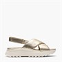 Clarks Damen Dashlite Wish Knöchel Riemen Sandalen Gold Leather
