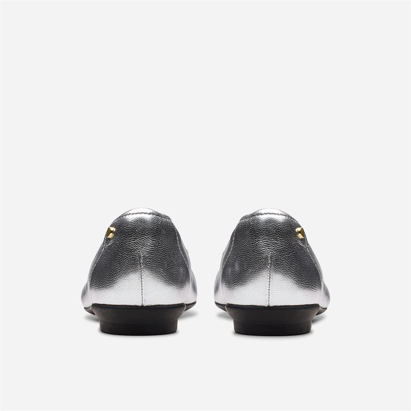Clarks Womens Candra Light Shoes Silver Metallic