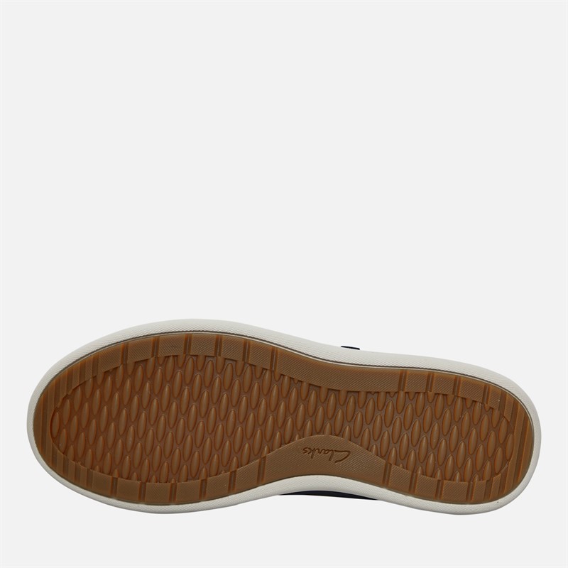 Clarks Damen Nalle Weite Passform Turnschuhe Navy Nubuck