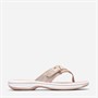 Clarks Damen Brinkley Sea Flip Flops Dusty Rose Metallic
