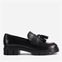 Clarks Womens Teala Loafers Black Leather