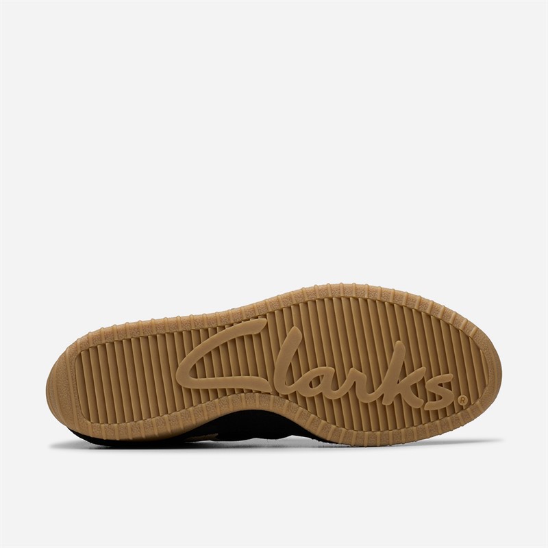 Clarks Womens Meridor Low Profile Trainers Black Combi Sde